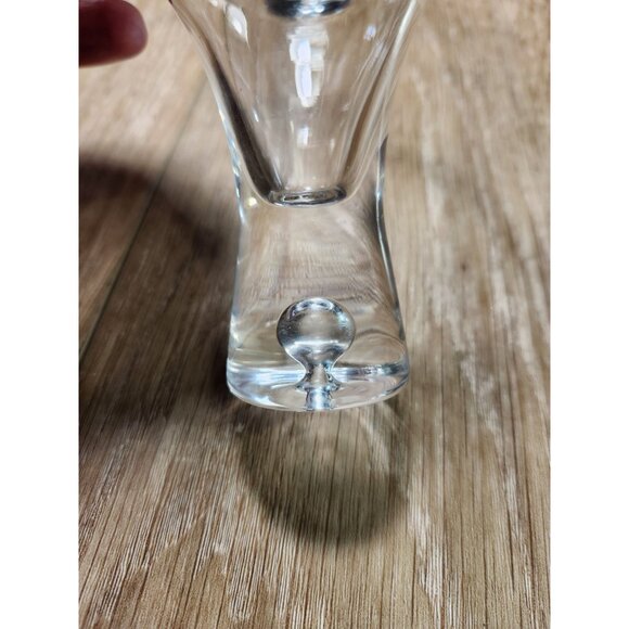 Set Of 4 Clear Vintage Chic Glass V-Shaped Cocktail/Martini Glasses With Decorat - Picture 3 of 8